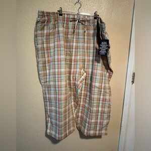Women Within Capri Pants Size 30W Pull On Stretchy Waistband 100% Cotton‎